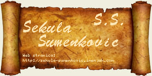 Sekula Šumenković vizit kartica